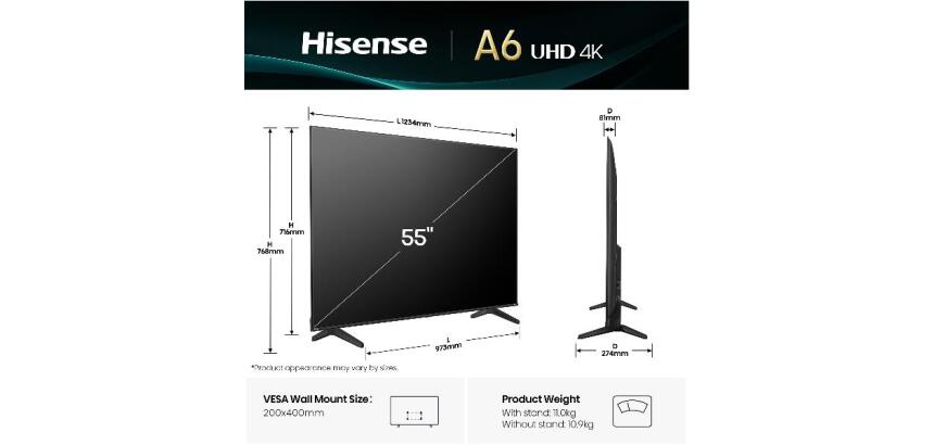 EOL 55 A69Q 4K UHD SMART VIDAA U9