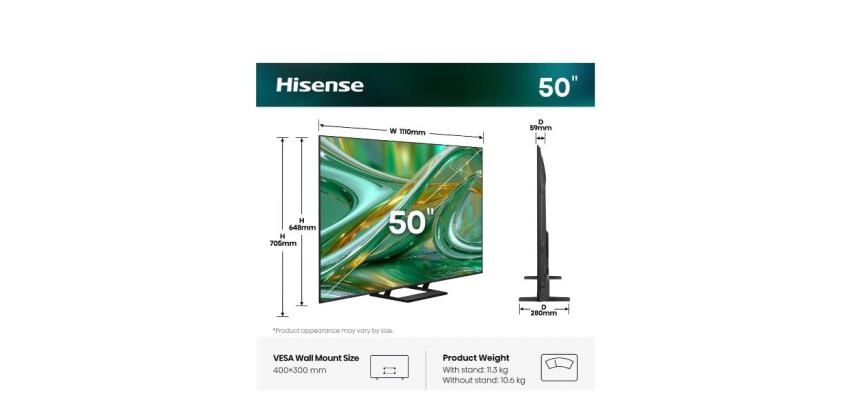 50 E89S MINI LED 4K ULTRA HD SMART VIDAA REFRESH RATE 144HZ
