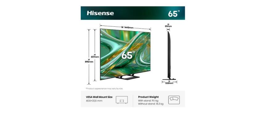 65 E89S MINI LED 4K ULTRA HD SMART VIDAA REFRESH RATE 144HZ