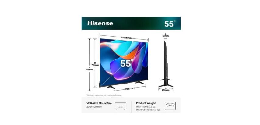 55 A69S 4K ULTRA HD SMART VIDAA