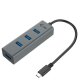USB-C METAL 4-PORT HUB  4X USB 3.0