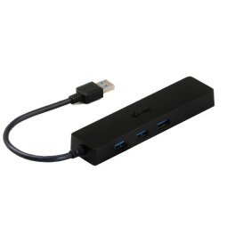 i-Tec USB 3.0 Slim HUB 3 Port + Gigabit Ethernet Adapter - hub - 3 ports