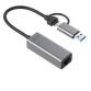 Adattatore universale USB-C / USB-A (M) a Ethernet RJ-45 (F) fino a 2.5 Gbps