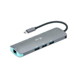 i-Tec USB-C Metal Nano Docking Station 4K HDMI LAN + Power Delivery - docking station - USB-C 3.1 - HDMI - GigE