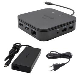 Docking station Thunderbolt 3 / 4 - Travel Doppio Monitor 4K con PD60W - Universal Charger 77W77W