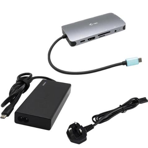 DOCKING STATION USB-C HDMI+VGA+ RJ45 LAN con Alimentatore 77W
