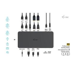 DOCKING STATION UNIVERSALE USB 3.0 / USB-C / TB Doppio Monitor (2xDP+2xHDMI) + PD100W con Alimentatore