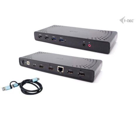 USB 3.0 / USB-C / Thunderbolt Dual Display Docking Station + Power Delivery 100W