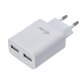 USB POWER CHARGER 2 PORT 2.4A WHITE