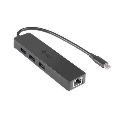 HUB USB-C a 3 porte 3.0 + RJ45 LAN Ethernet