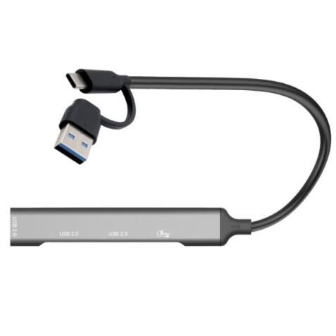 HUB Universale USB-C / USB-A a 4 Porte USB: 1x USB-C (3.2 gen1) + 3x USB 2.0