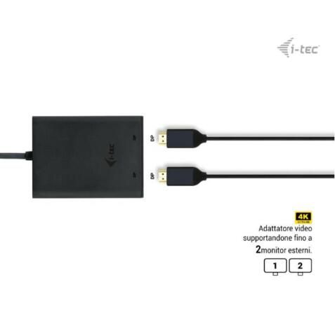 Adattatore video da USB-C a Doopio Monitor Display Port (2xDP) 4K/60HZ