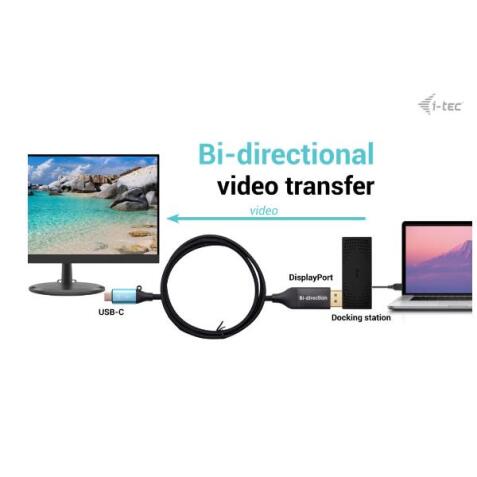 Adattatore video con cavo bidirezionale da USB-C a DisplayPort 8K/30Hz 150cm