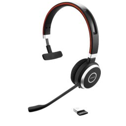 JABRA EVOLVE 65 SERIE SE MS MONO CON DONGLE USB LINK380A BLUETOOTH    CANC.RUMORE CON TASTO  MUTE  COPRIAURICOLARI IN SIMILPELLE BUSYLIGHT