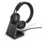 JABRA EVOLVE2 65 UC STEREO BLACK con base di ricarica