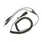 Cavo PC spiralato connessione PC - QD -> 2x3,5 mm - 2 m per cuffie con filo