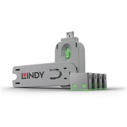 BLOCCA PORTE USB VERDE + 4 SERRATURE