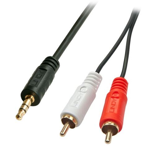 Cavo Audio Stereo 3.5mm a 2xRCA Maschio/Maschio, 5m