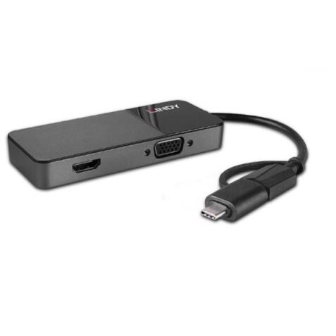 Converter USB 3.0 Tipo A & C a HDMI e VGA