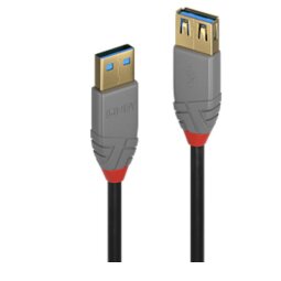 Lindy 1m USB 3.2 Type A Extension Cable, Anthra Line