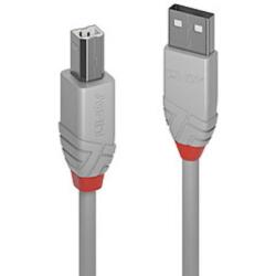 Cavo USB 2.0 Tipo A a B Anthra Line, Grigio, 0.5m