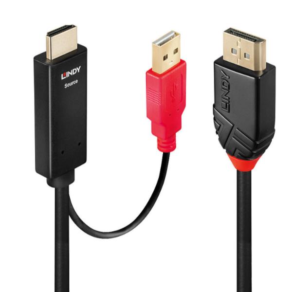 Product  StarTech.com 3m HDMI to DisplayPort Adapter Cable with USB Power  - 4K 30Hz Active HDMI to DP 1.2 Converter (HD2DPMM3M) - video cable -  DisplayPort / HDMI - 3 m