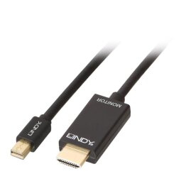 Lindy Kabel Mini DisplayPort/HDMI 4K30 (DP: passiv) 2m