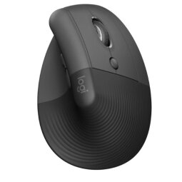 Logitech Lift for Business - vertical mouse - Bluetooth, 2.4 GHz - graphite