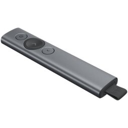 Logitech spotlight presentation remote wireless presenter bluetooth/rf grey