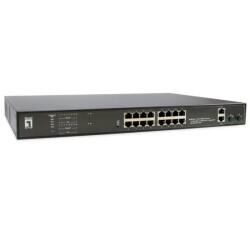 LEVELONE GEP-2021 - SWITCH 20-PORTE GIGABIT POE 802.3at/af 270W, 2x Gigabit RJ45 + 2x Gigabit SFP