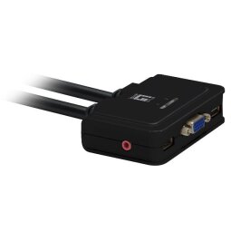 LEVELONE KVM-0223 - KVM SWITCH 2-PORTE USB VGA con Supporto Audio