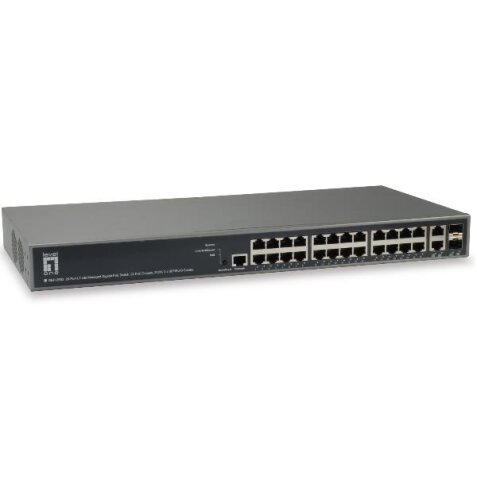 LEVELONE GEP-2682 - SWITCH 26-PORTE GIGABIT L3 LITE MANAGED PO3 370W, 2x SFP/RJ45 COMBO