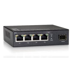 5-Port Gigabit Ethernet Switch  1 Port SFP  Metal Chassis  Exteranl Power Adapter  Provides wall or desktop mounting