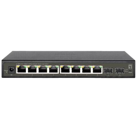 LEVEL ONE GES-2110 - SWITCH HILBERT 10-PORTE GIGABIT SMART LITE, 8x Gigabit RJ45 + 2x Gigabit SFP