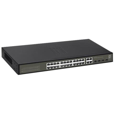 LEVELONE GES-2128 - SWITCH HILBERT 28-PORTE GIGABIT SMART LITE, 24x Gigabit RJ45 + 4x Gigabit SFP/RJ45 Combo