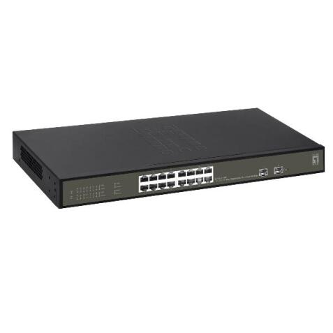 LEVELONE GES-2118P - SWITCH HILBERT 18-PORTE GIGABIT SMART LITE POE 802.3at/af 230W, 16x PoE + 2x Gigabit SFP