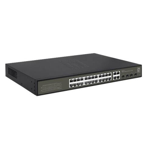 LEVELONE GES-2128P - SWITCH HILBERT 28-PORTE GIGABIT SMART LITE POE 802.3at/af 380W, 24x PoE + 4x Gigabit SFP/RJ45 Combo