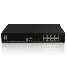 LEVELONE GEP-1061 - SWITCH 10-PORTE GIGABIT L2 MANAGED POE 802.3 af/at 180W, 2-PORTE GIGABIT SFP