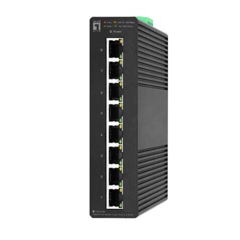 LEVELONE IGS-2108 - SWITCH INDUSTRIALE HILBERT 8-PORTE GIGABIT SMART LITE, DIN RAIL, -40°C to 75°C