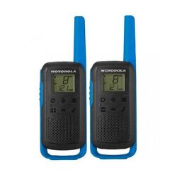 Motorola talkabout t62 two-way radio 16 channels 12500 mhz black, blue