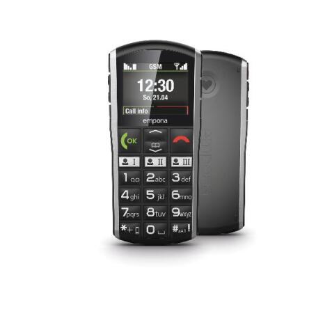Emporia SIMPLICITY-LTE 5.08 cm (2") 90 g Black, Silver Entry-level phone
