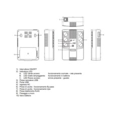 MULTIPRESA - LINE INTERACTIVE 800 VA 480 W CON 6 PRESE SHUKO E USB