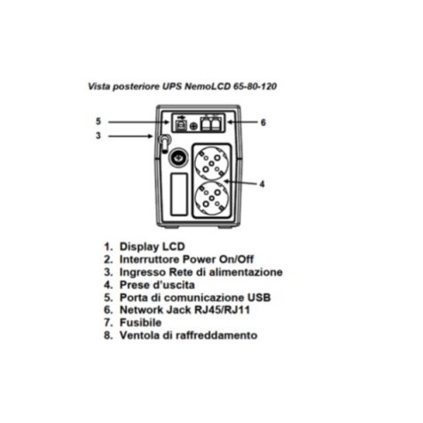 NEMOLCD - LINE INTERACTIVE 650 VA 240 W 2 SHUKO