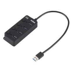 HUB 4 PORTE USB 3.0 CON SWITCH