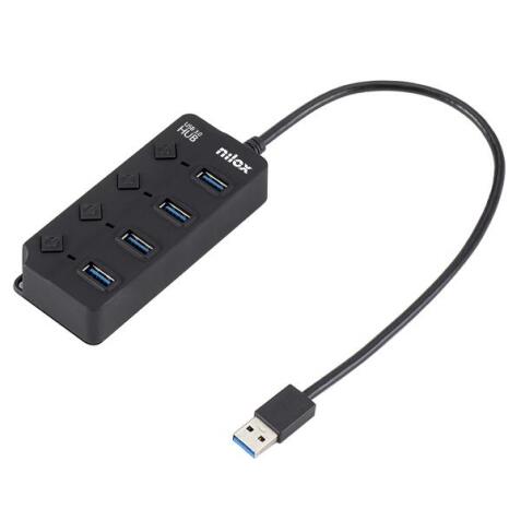 HUB 4 PORTE USB 3.0 CON SWITCH