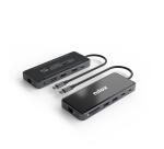 NILOX TECH - Docking USB-C 12in1,due porte HDMI 4K,una porta Displayport 4K,due porte USB 3.0,due porte USB-C,una porta USB-C PD100W,lettore SD/MICRO SD,RJ45, jack audio
