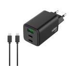 Caricabatterie UNIVERSALE GAN 65W a 3 porte e cavo USB-C a USB-C da 2 metri