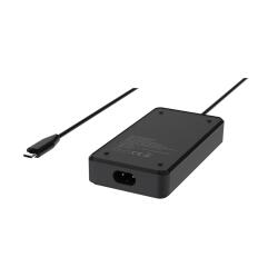 NILOX TECH - Caricabatteria da rete per laptop, potenza massima 90 Watt, tecnologia GaN, cavo USB-C integrato, lunghezza cavo 1.8 metri