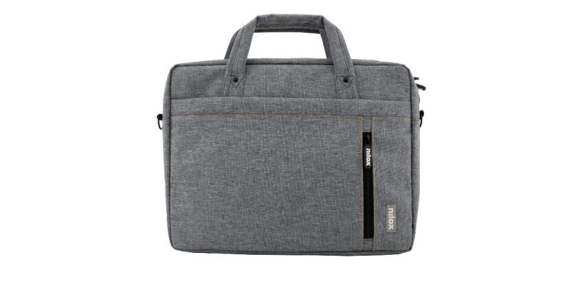 NILOX TECH - Borsa per Notebook/Laptop 15.6", 4 ampi scomparti, aggancio trolley, manico e tracolla, tasche aggiuntive
