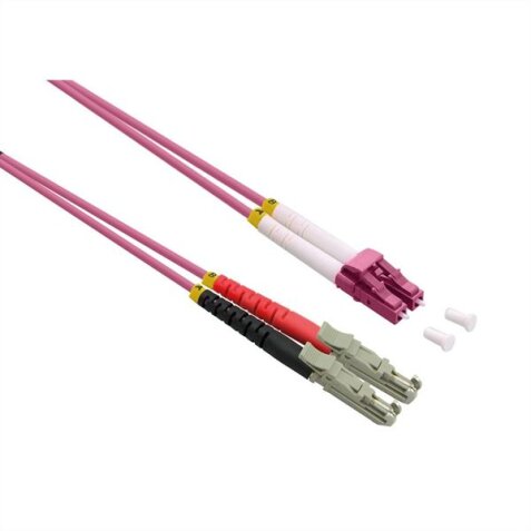 CAVO FIBRA 50/125 m OM4  LSH/LC  UPC Polish  LSOH  COLORE VIOLA  MT. 0,5